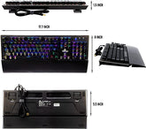 Teclado Gamer Yeyian Yat1801 Flare Serie 2000 Mecanic Switch Azul Rgb